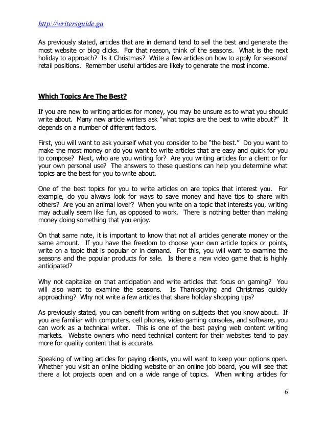article writing topics how to write an article format